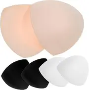 [WOFASHPURET] 6 Pcs Sponge Pads Push up Bras for Women Cup Inserts Nipple Sticky Bra Tape Bra Inserts Push Bra Inserts Pads Strapless Bra Adhesive Bra Push up Inserts for Bra