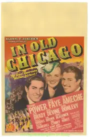 IN OLD CHICAGO MOVIE POSTER 14x22 Inch WINDOW CARD TYRONE POWER ALICE FAYE 1938