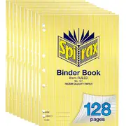 Spirax 127 Binder Notebook 8mm Ruled 128 Page A4 [10 Pack]