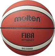 Molten FIBA Approved Basketball, 7 inches, 12 Panel, 2-Tone Design, Orange/Cream, 1 Pack