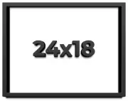 24x18 Shadow Box Frame Black | 2 Inches Deep Real Wood Contemporary Shadowbox Di