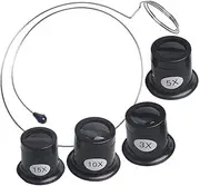 4Pcs Eye Loupe Magnifier Head Mounted Magnifier Magnifying Glass Experimental Monocular Magnifier Portable Watchmaker Magnifier Lens Repair Tools with Wire Headband