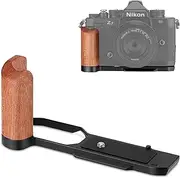 LEFTFOTO Wooden Hand Grip L Bracket for Nikon ZF Camera, with Built-in Bottom Quick Release Plate for Arca for Quickly Switch on Gimbal/Tripods/Handheld Shooting (Black)