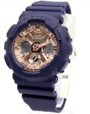 New Casio G-SHOCK Rose Gold Analog-Digital Chrono Watch 45mm GMAS120MF-2A2 $130