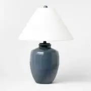 Studio McGee Large speckled blue Ceramic Table Lamp Blue NEW WITH TAG