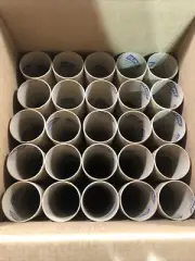 Case of 25 U-Line 3" x 24" Cardboard Mailing Packing Tubes S-2643 W/Caps (5575)