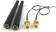 2pcs 433 Mhz SMA Gmrs Antenna High Frequency 3dbi with SMA Male Connector SMA-Male 433Mhz GSM GPRS Omni Antenna Device Receivers Alarm System