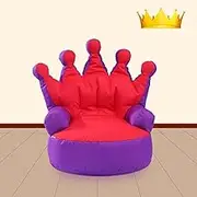 UYSOFRCV Bean Bag Chairs Cover Crown Bean Bag Sofa Chairs Cover Lazy Sofa Cover (No Filler) Recliner Cover High-Grade Oxford Cloth Fabric Design Bean Bag Chairs Cover,Red