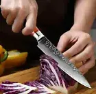 Handmade Utility Knife 67 Layers Damascus Steel VG10 Core Wood Handle Slicing 5"