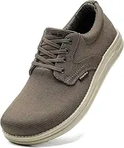 [PROMOLA] Wide Toe Box Shoes for Men Casual Dress Shoes Wide Width Non Slip Walking Shoes with Arch Support
