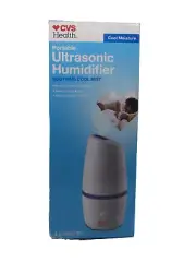 CVS Health Portable Ultrasonic Humidifier One Touch Soothing Cool Mist Moisture