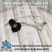 Factory Made Blow Mold Light Socket Cord & Back Plate Combo for General Foam GFP