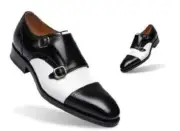 Handmade Men shoes Spectator monk shoes, Men monk two tone shoes, Men Shoes