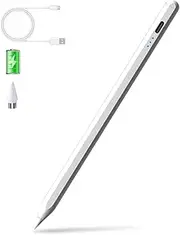 [Reelau] Active Stylus Pen Universal for Android/iOS Touch Screen Device, Upgraded Stylus Pen Rechargeable Stylus for Samsung/ipad/Lenovo Tablet [Magnetic] [Touch Switch] [Extra Tip] (3 LED Indicator)