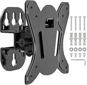 Small Monitor TV Wall Mount, RV Wall Mount Bracket with Swivel Tilt Adjustable, Low Profile Fits Most 13 14 17 19 20 22 23 24 27 30 32" TV and Computer Monitor for Office, Up to VESA 100x100mm, 55lbs