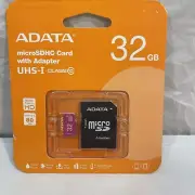 [US] NEW Adata 32GB Micro SDHC C10 50M/s UHS-I Class 10 with Adapter