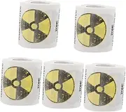 Baluue 5 Rolls Toilet Paper Public Toilets Rod Flushable Funny Tear Over Toilet Storage Over The Toilet Storage Wipes Toilet Tissue Fake Paper Towels Bathroom Accessory Wood Pulp Paper