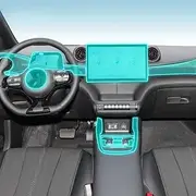 Kaecad Car Interior Film Dashboard Piano Board Shift Center Console Anti-Scratch Transparent TPU Protection Film,for BYD Dolphin 2022-2023 (GPS Navigation)