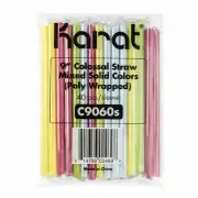 Karat C9060SMIXED 9" Boba Straws - Assorted (1600/CT) New