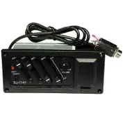 Professional 4 Band Acoustic Guitar Preamp Amplifier EQ-7545 Piezo Pickup 6.5MM Output Acoustic Gui Black