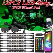 14x bluetooth LED Light Accent Neon Strip Glow Underbody For ATV Polaris RZR UTV
