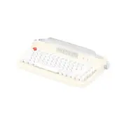 Retro Typewriter Bluetooth Wireless Keyboard Tablet Holder 84 Key - Ivory