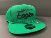 NEW ERA PHILADELPHIA EAGLES KELLY GREEN SCRIPT HAT GRISWOLD CLUB PATCH SNAPBACK