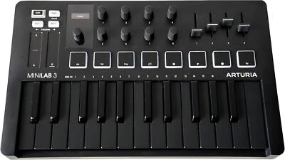 ARTURIA MIDI Keyboard Controller MiniLab 3 Deep Black New Item from Japan