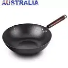 Thickened Chinese Wok 32cm Iron Wok Cookware Pan for Gas Induction Cooker