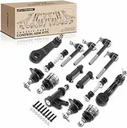 A-Premium Set of 15, Upper Lower Ball Joint, Inner Outer Tie Rod End, Idler Pitman Arm, Sway Bar Link, Compatible with Chevy & GMC - 1993-2000 - Yukon, Tahoe, C1500/C2500 Suburban, C2500/3500