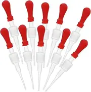 HEALEEP 10pcs Measuring Dropper Glass Ink Dropper Large Pipette for Liquid Safe for Home School Experiments