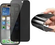 Philips Privacy Hydrogel Ceramic Screen Protector Film for iPhone 15, TPU Flexible Anti-Spy Anti-Peeping Explosion-proof Nano Coated Filter for iPhone 15【Anti-Oil】【Anti-Fingerprint】【Full Coverage】【Hardness 9H】DLK7602