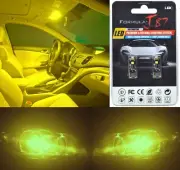 Canbus Error LED Light 168 Yellow 3000K Two Bulbs License Plate Tag Upgrade SMD (for: Smart)