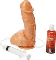 Doc Johnson The Amazing Squirting Realistic Cock with 1 oz. Bottle of Splooge Juice - Vanilla