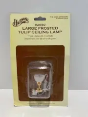 Houseworks #2650 1:12 Scale Dollhouse Large Frosted Tulip Ceiling Lamp -12v Bulb