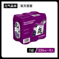 在飛比找PChome24h購物優惠-元氣森林葡萄風味氣泡水 330ml(6入/組)