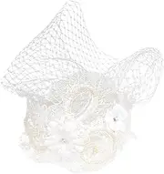 [CLISPEED] Face Veil Fascinator Headband for Women Elegant Tea Party Accessory for Weddings Church Carnivals Events Smooth Comfortable Design