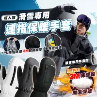 在飛比找momo購物網優惠-【TAS 極限運動】滑雪單板專用 連指保暖手套(3M滑雪手套