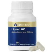 Bioceuticals Lipoec 400 Alpha Lipoic Acid Aids Glucose Metabolism 60 Capsules