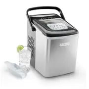Dual-Size Countertop Ice Maker Machine, Portable, Creates 2 Cube Sizes in 6