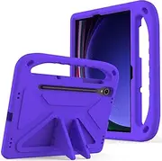 [Jarttarn] Kids Case Compatible with Samsung Galaxy Tab S9 FE SM-X510/SM-X516 11inch,Light Weight Shock Proof Handle Stand Kids Friendly Protective Cover Case Tablet Slim Cover Shell (Purple)