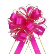 5pcs 6 Inch Large Big Pull Bow Car Gift Wrapping for Wedding Baskets, Rose Red