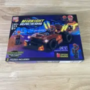 Block Tech 2 Figure Car Building Block Set 140-Piece Midnight Racers