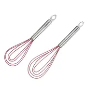 Cuisipro Silicone Flat Whisks (Red) - 25.4cm