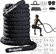 30ft Batlle Rope Workout Equipment Gym Fitness Equipment for home Workouts Exercise Training Rope Heavy Weighted Rope for Strength Training Home Gym Outdoor