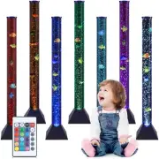 MOONSAY Large LED Fish Lamp Tube - 3.3FT Sensory Bubble Lamp with Moving Fish...