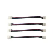 4 Pcs Strip Connector Led Tape Connectors RGB Light Connector