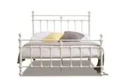 Istyle Modern Classic Valarie King Metal Bed Frame White