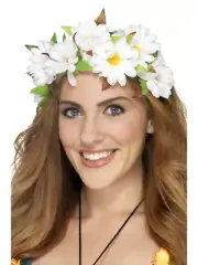 Daisy Floral Headband Summer Hippie Fancy Dress Accessory