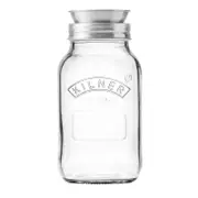 Kilner Spiralizer Glass Jar Set 1 Litre | Zoodle Ribbons Vegetable Noodles